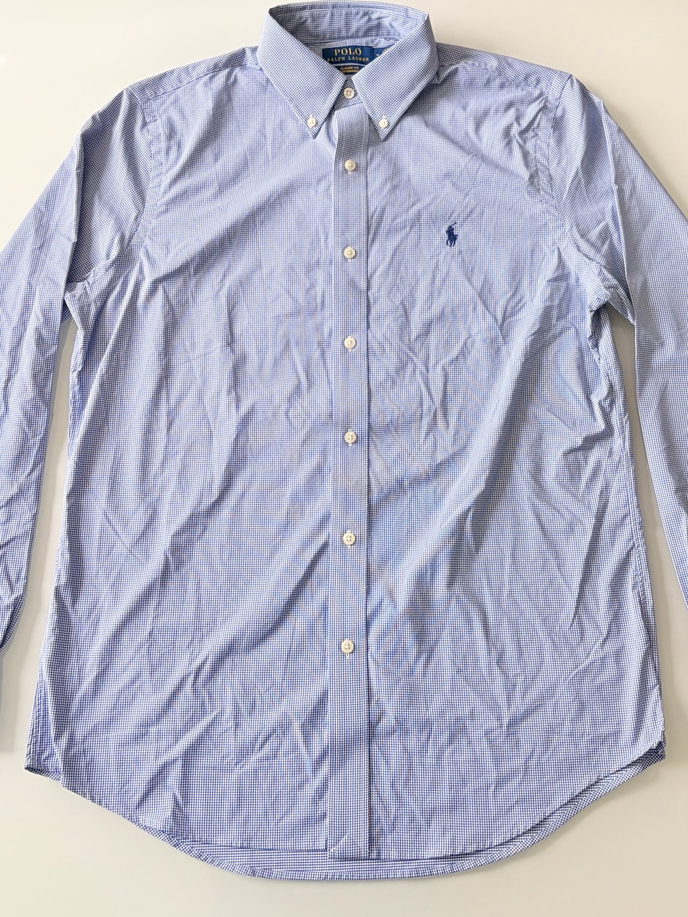 Polo by Ralph Lauren Light Blue Button-Down Dress Shirt Sz M
